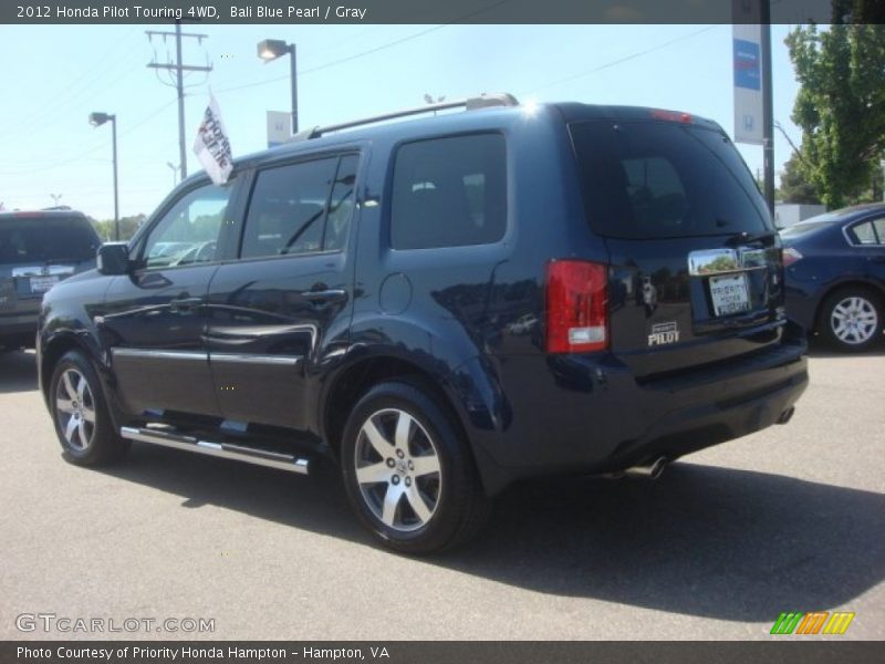 Bali Blue Pearl / Gray 2012 Honda Pilot Touring 4WD