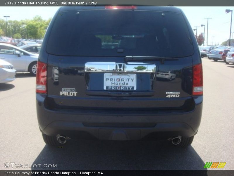 Bali Blue Pearl / Gray 2012 Honda Pilot Touring 4WD
