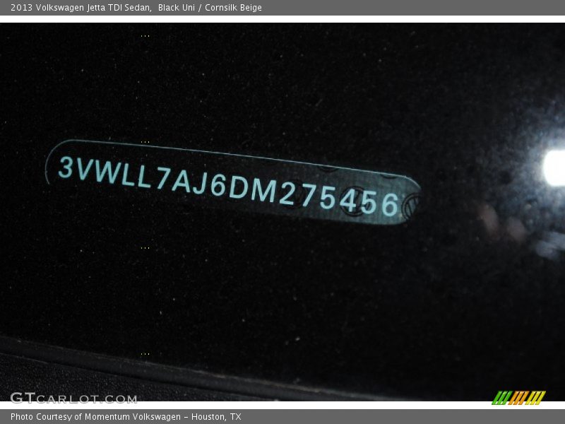 Black Uni / Cornsilk Beige 2013 Volkswagen Jetta TDI Sedan