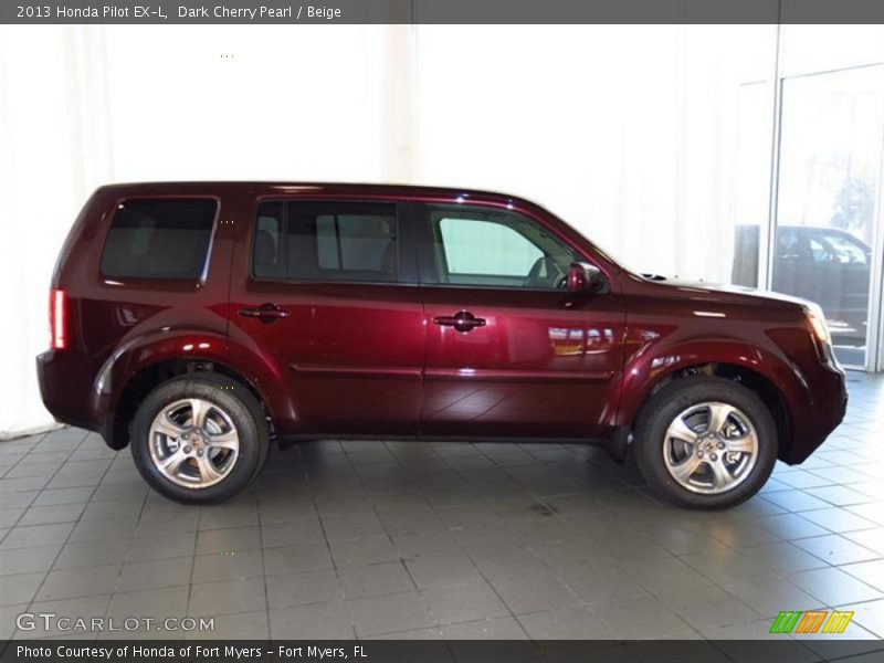 Dark Cherry Pearl / Beige 2013 Honda Pilot EX-L