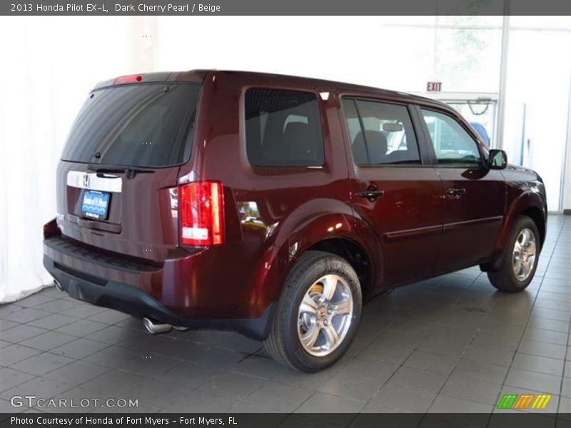 Dark Cherry Pearl / Beige 2013 Honda Pilot EX-L