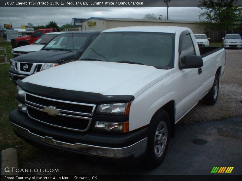 Summit White / Dark Charcoal 2007 Chevrolet Silverado 1500 LS Regular Cab