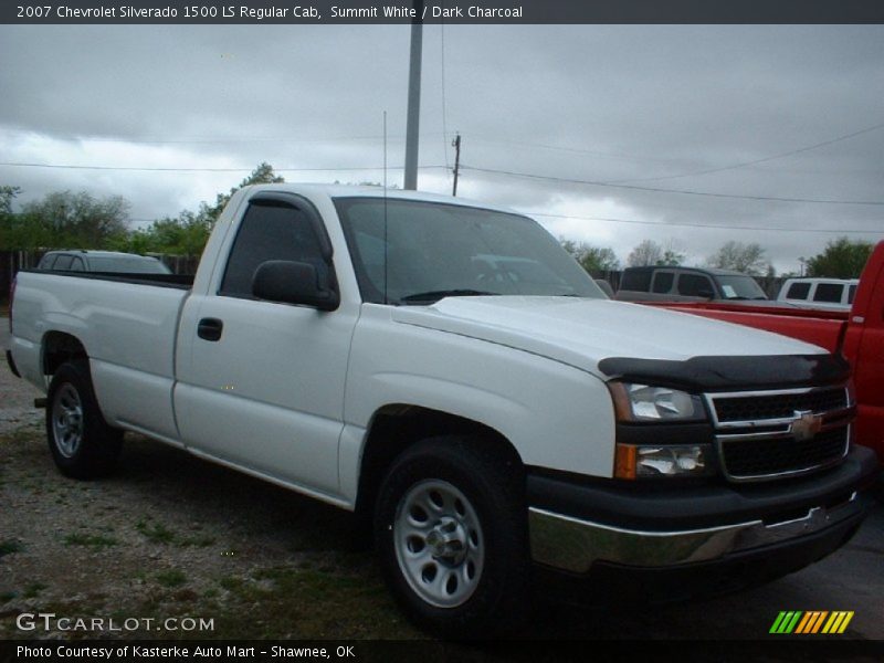Summit White / Dark Charcoal 2007 Chevrolet Silverado 1500 LS Regular Cab