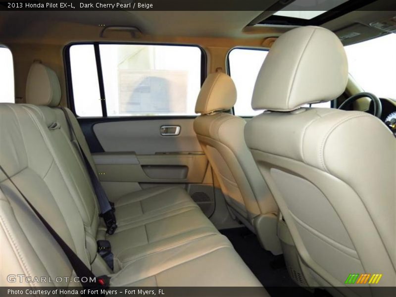 Dark Cherry Pearl / Beige 2013 Honda Pilot EX-L
