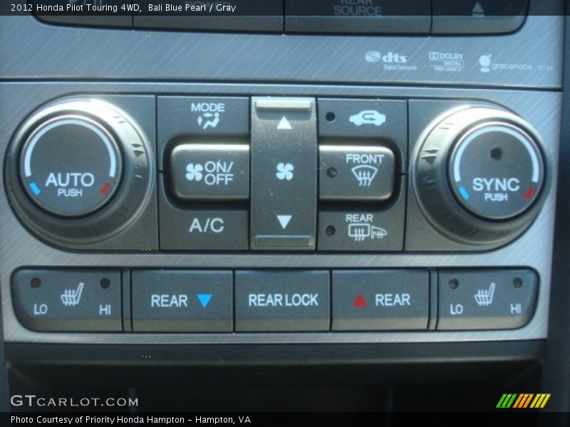Bali Blue Pearl / Gray 2012 Honda Pilot Touring 4WD