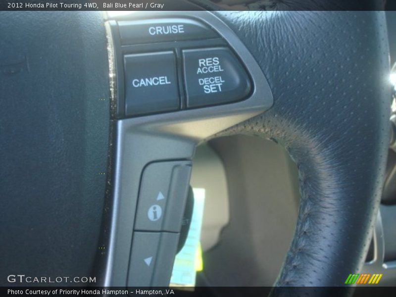 Bali Blue Pearl / Gray 2012 Honda Pilot Touring 4WD