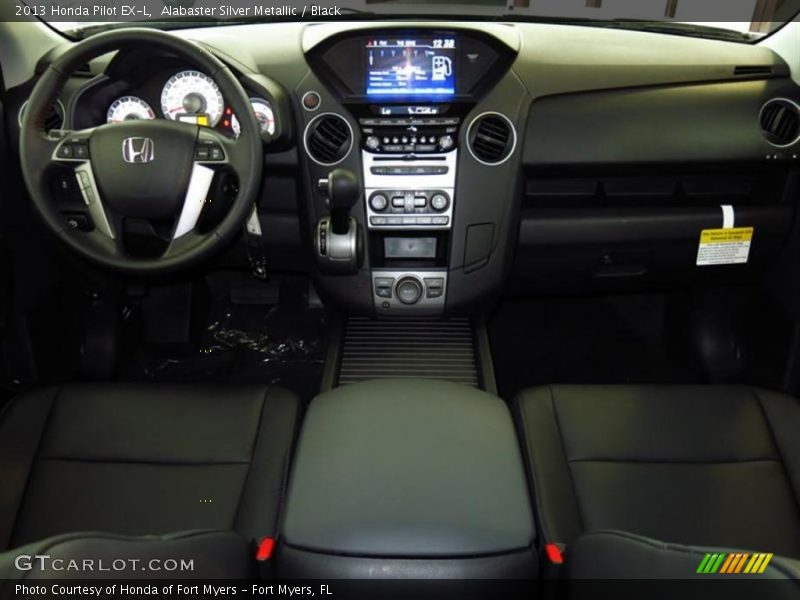 Alabaster Silver Metallic / Black 2013 Honda Pilot EX-L