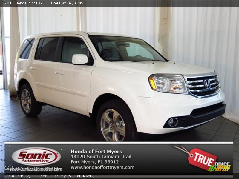 Taffeta White / Gray 2013 Honda Pilot EX-L