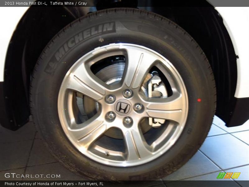 Taffeta White / Gray 2013 Honda Pilot EX-L