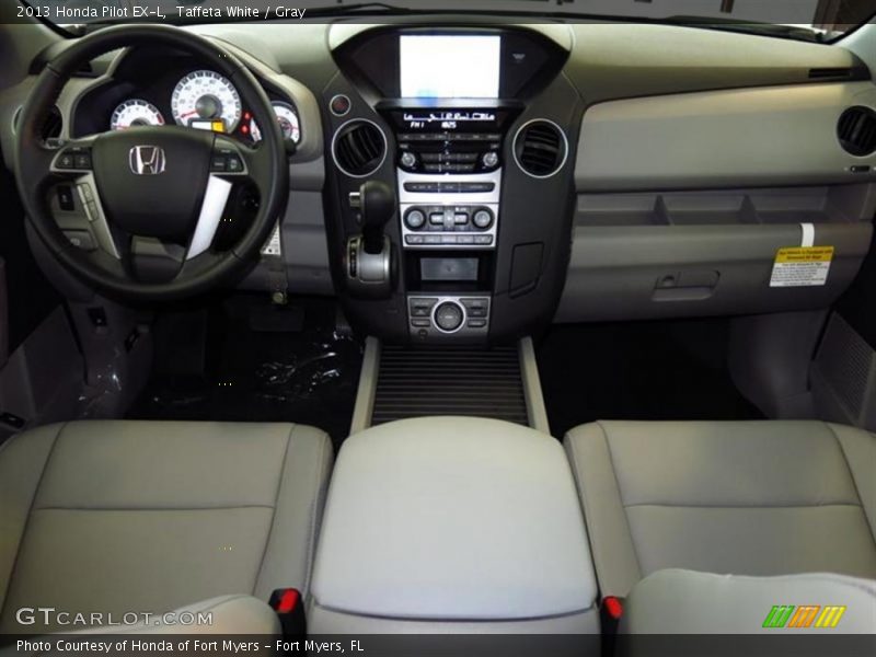 Taffeta White / Gray 2013 Honda Pilot EX-L