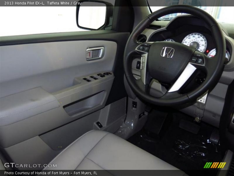 Taffeta White / Gray 2013 Honda Pilot EX-L