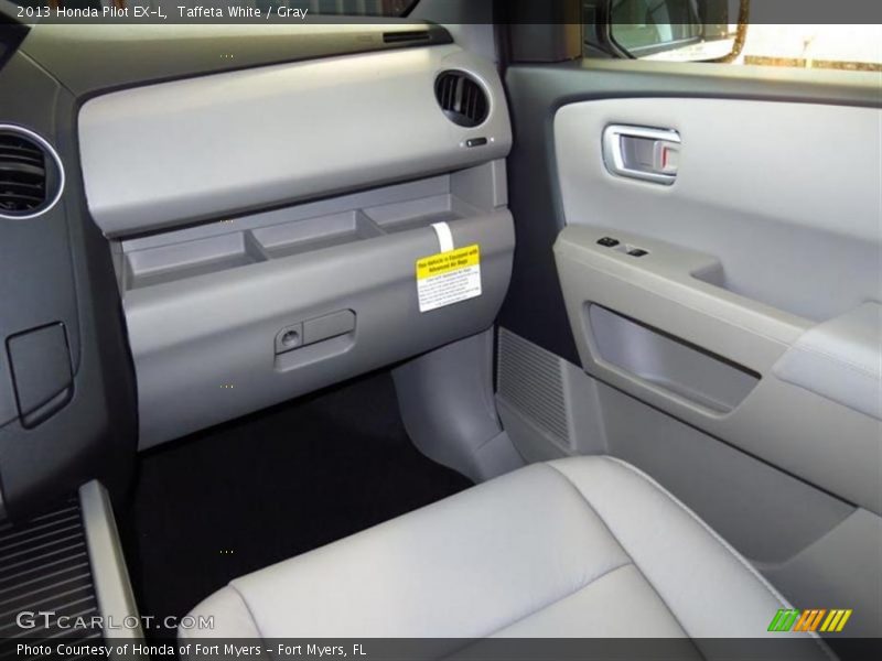 Taffeta White / Gray 2013 Honda Pilot EX-L