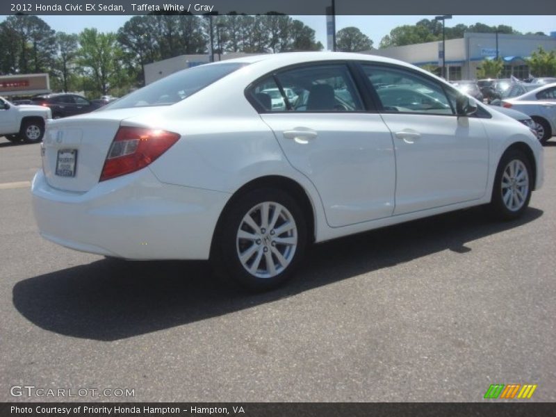 Taffeta White / Gray 2012 Honda Civic EX Sedan