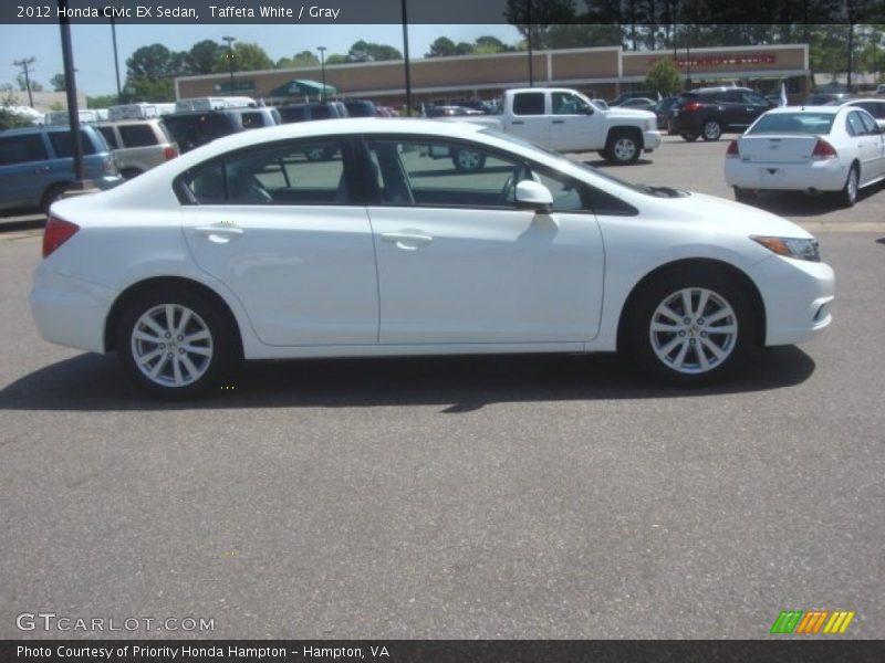 Taffeta White / Gray 2012 Honda Civic EX Sedan