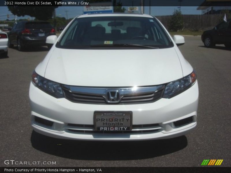 Taffeta White / Gray 2012 Honda Civic EX Sedan