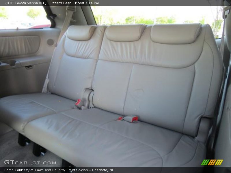Rear Seat of 2010 Sienna XLE
