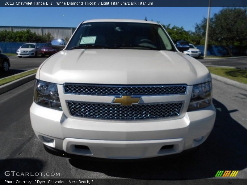 White Diamond Tricoat / Light Titanium/Dark Titanium 2013 Chevrolet Tahoe LTZ
