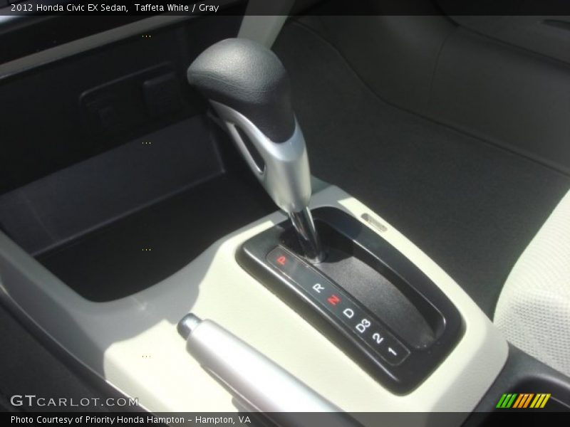 Taffeta White / Gray 2012 Honda Civic EX Sedan