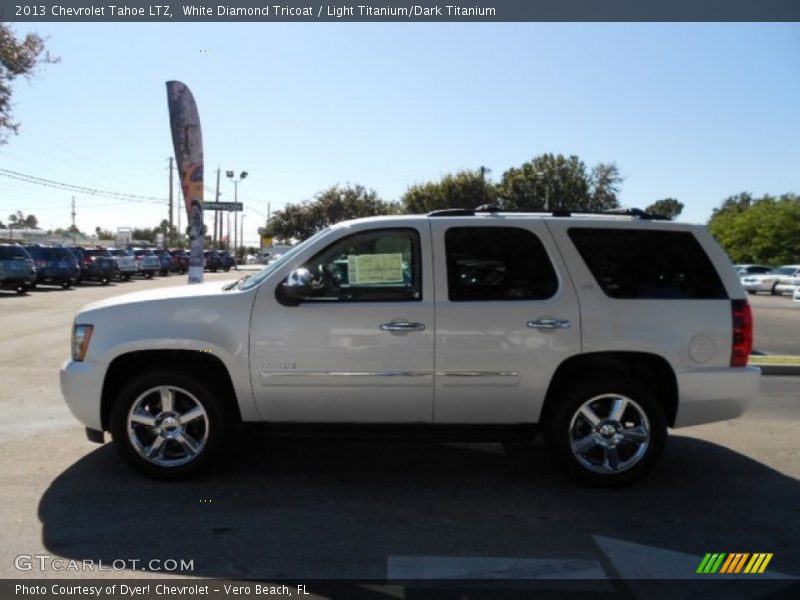 White Diamond Tricoat / Light Titanium/Dark Titanium 2013 Chevrolet Tahoe LTZ