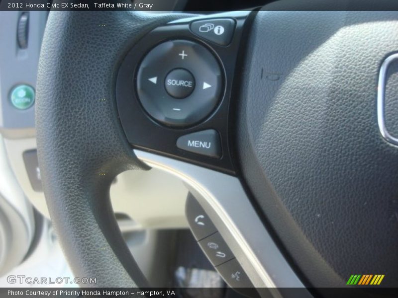 Taffeta White / Gray 2012 Honda Civic EX Sedan