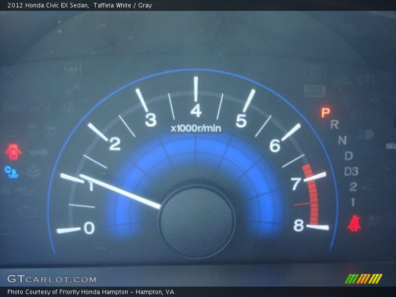 Taffeta White / Gray 2012 Honda Civic EX Sedan