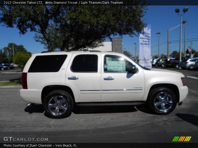 White Diamond Tricoat / Light Titanium/Dark Titanium 2013 Chevrolet Tahoe LTZ