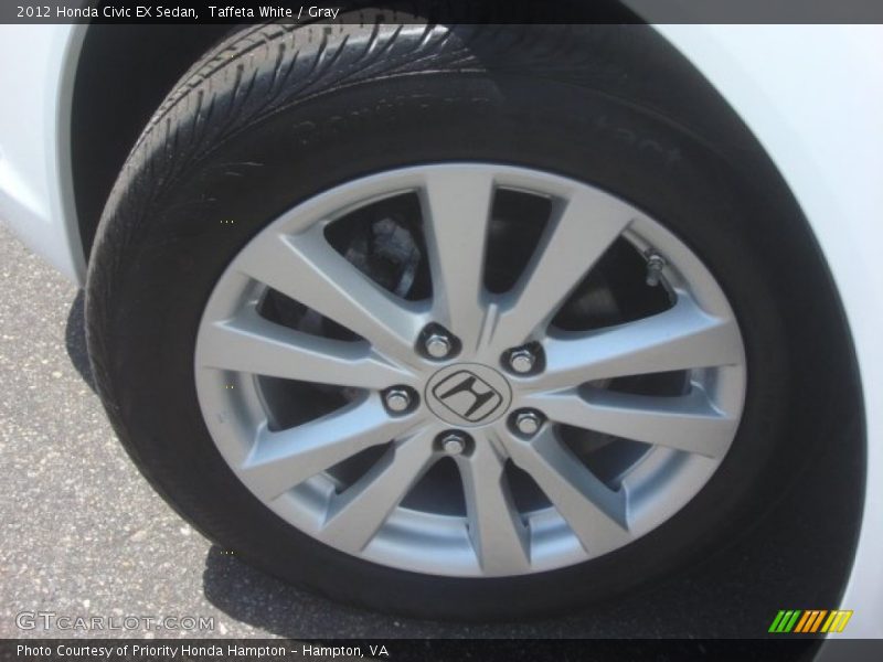 Taffeta White / Gray 2012 Honda Civic EX Sedan