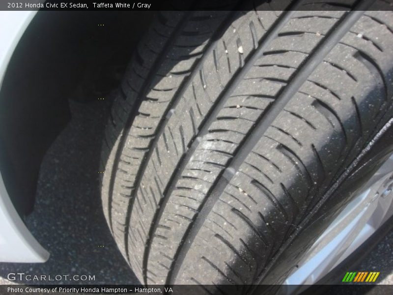 Taffeta White / Gray 2012 Honda Civic EX Sedan