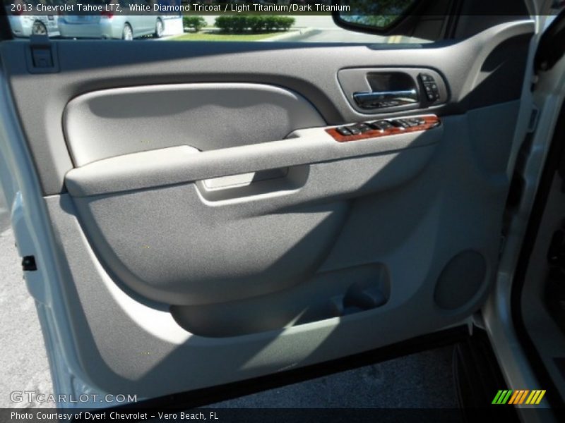 White Diamond Tricoat / Light Titanium/Dark Titanium 2013 Chevrolet Tahoe LTZ