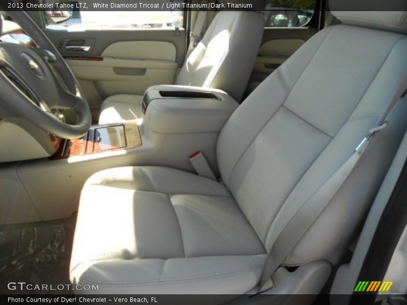 White Diamond Tricoat / Light Titanium/Dark Titanium 2013 Chevrolet Tahoe LTZ