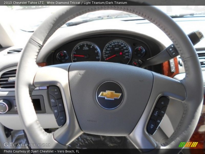 White Diamond Tricoat / Light Titanium/Dark Titanium 2013 Chevrolet Tahoe LTZ
