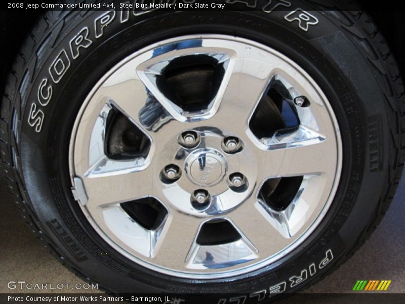Steel Blue Metallic / Dark Slate Gray 2008 Jeep Commander Limited 4x4