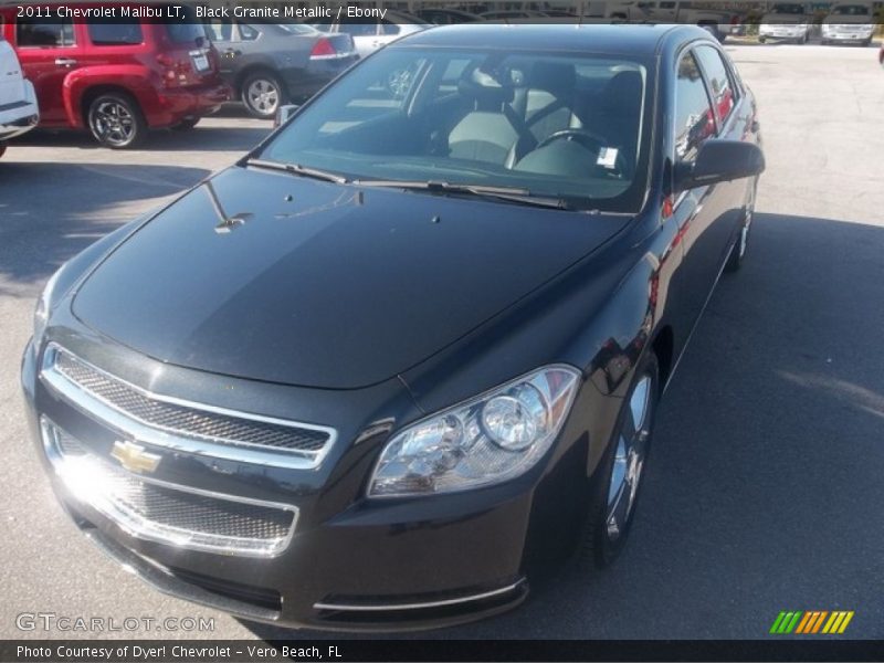 Black Granite Metallic / Ebony 2011 Chevrolet Malibu LT