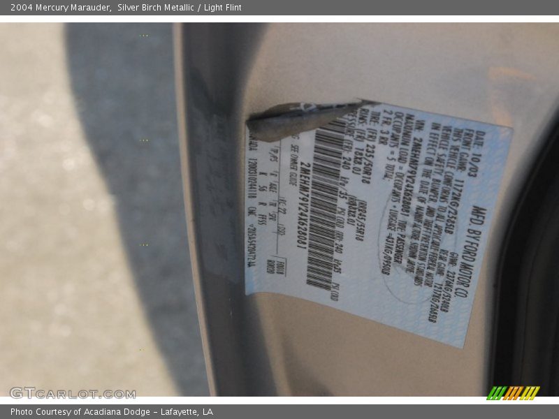Silver Birch Metallic / Light Flint 2004 Mercury Marauder