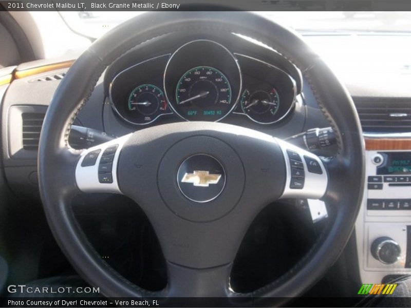Black Granite Metallic / Ebony 2011 Chevrolet Malibu LT