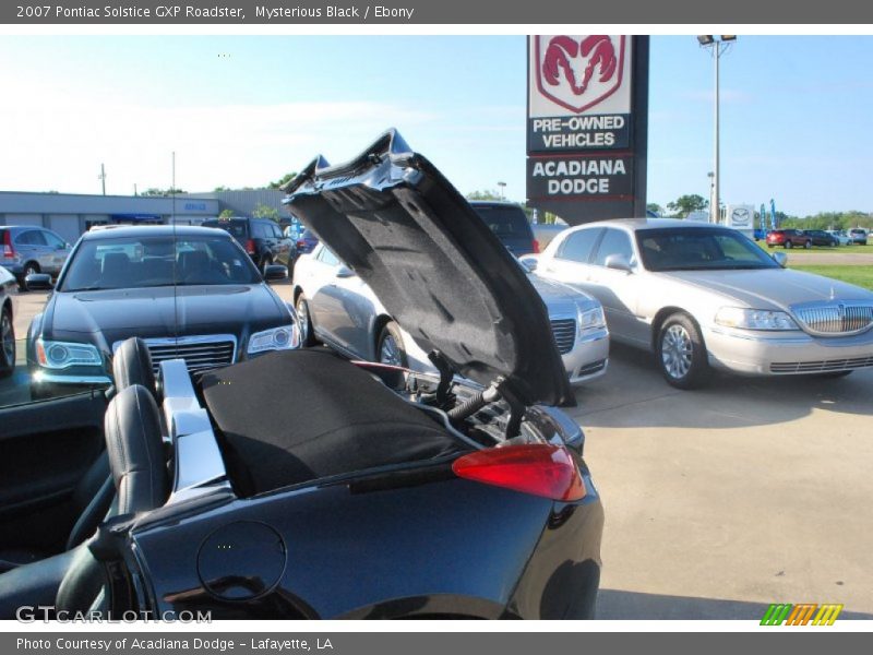 Mysterious Black / Ebony 2007 Pontiac Solstice GXP Roadster