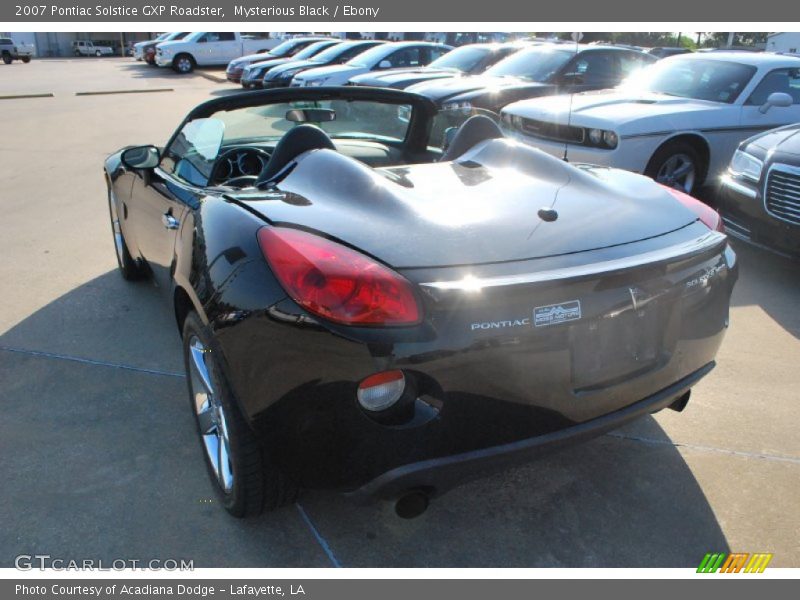 Mysterious Black / Ebony 2007 Pontiac Solstice GXP Roadster