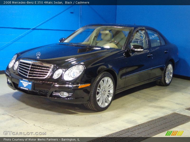 Black / Cashmere 2008 Mercedes-Benz E 350 4Matic Sedan