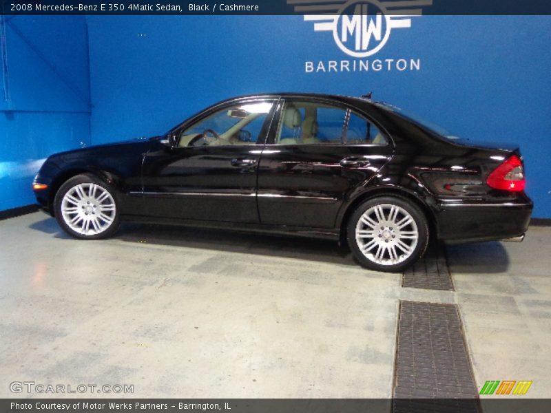 Black / Cashmere 2008 Mercedes-Benz E 350 4Matic Sedan