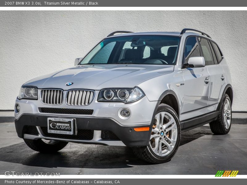 Titanium Silver Metallic / Black 2007 BMW X3 3.0si