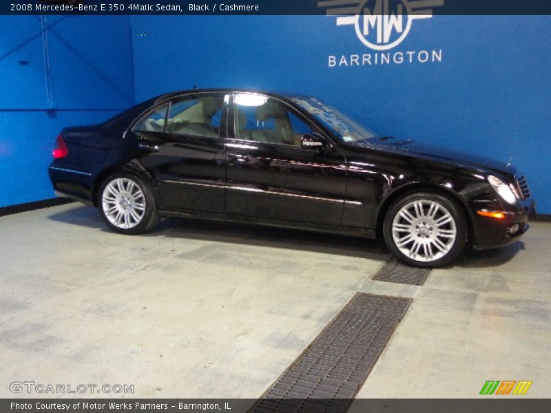Black / Cashmere 2008 Mercedes-Benz E 350 4Matic Sedan