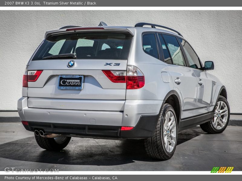 Titanium Silver Metallic / Black 2007 BMW X3 3.0si