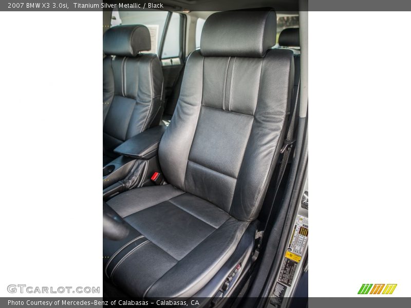 Titanium Silver Metallic / Black 2007 BMW X3 3.0si