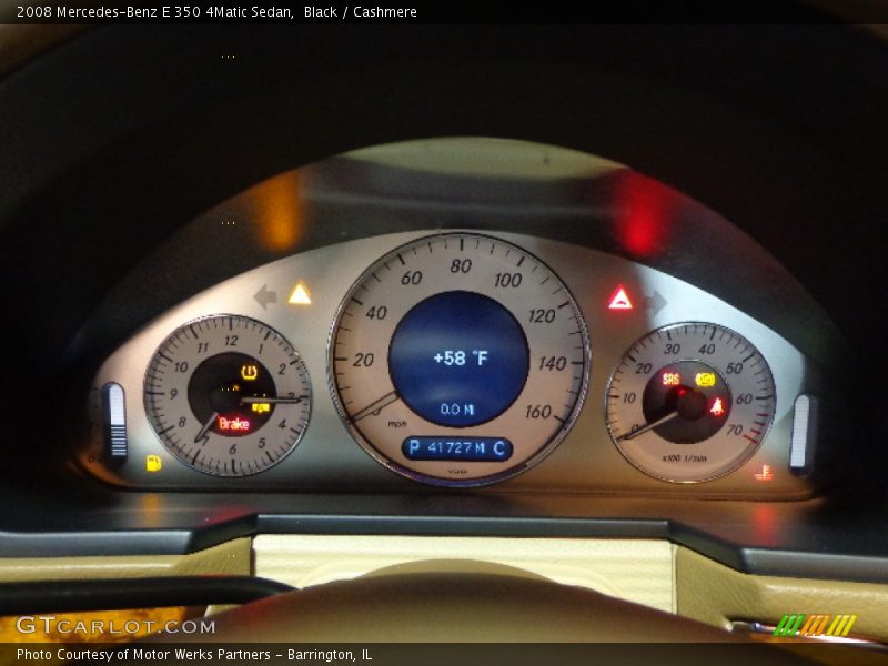 Black / Cashmere 2008 Mercedes-Benz E 350 4Matic Sedan