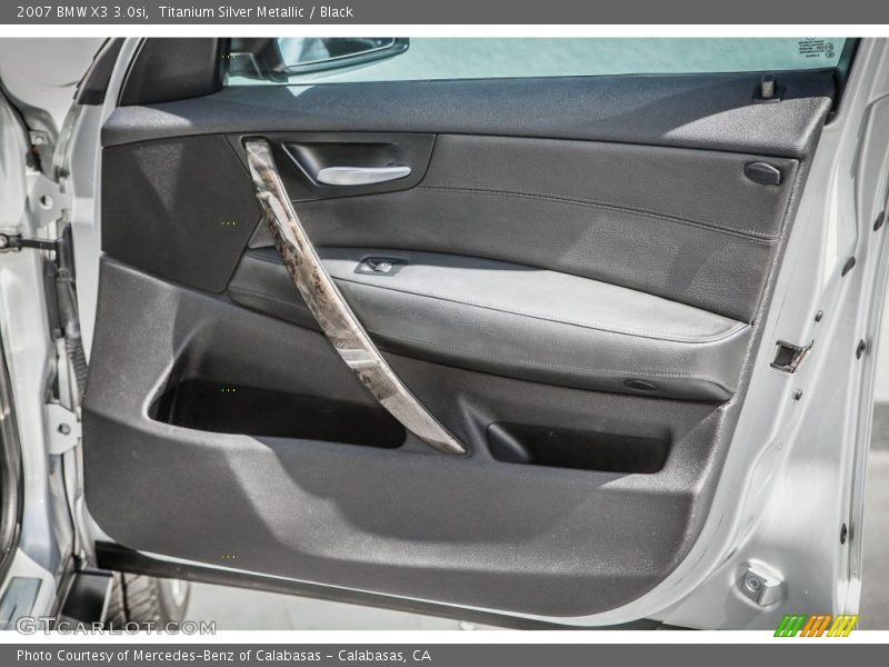 Titanium Silver Metallic / Black 2007 BMW X3 3.0si