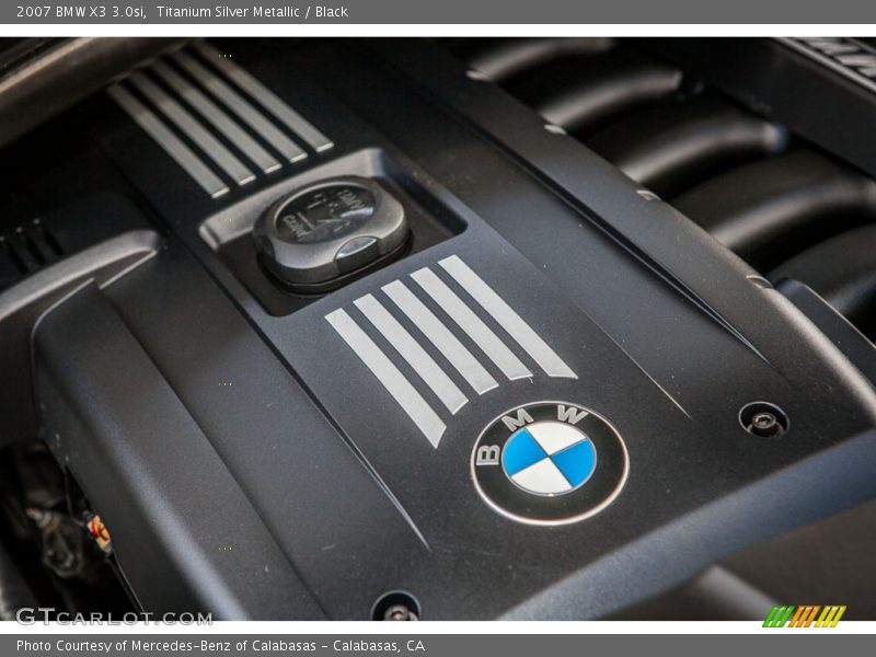 Titanium Silver Metallic / Black 2007 BMW X3 3.0si