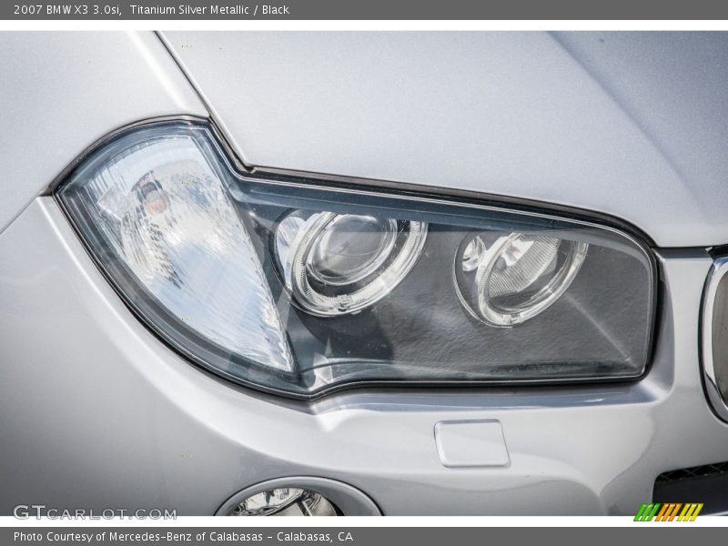 Titanium Silver Metallic / Black 2007 BMW X3 3.0si