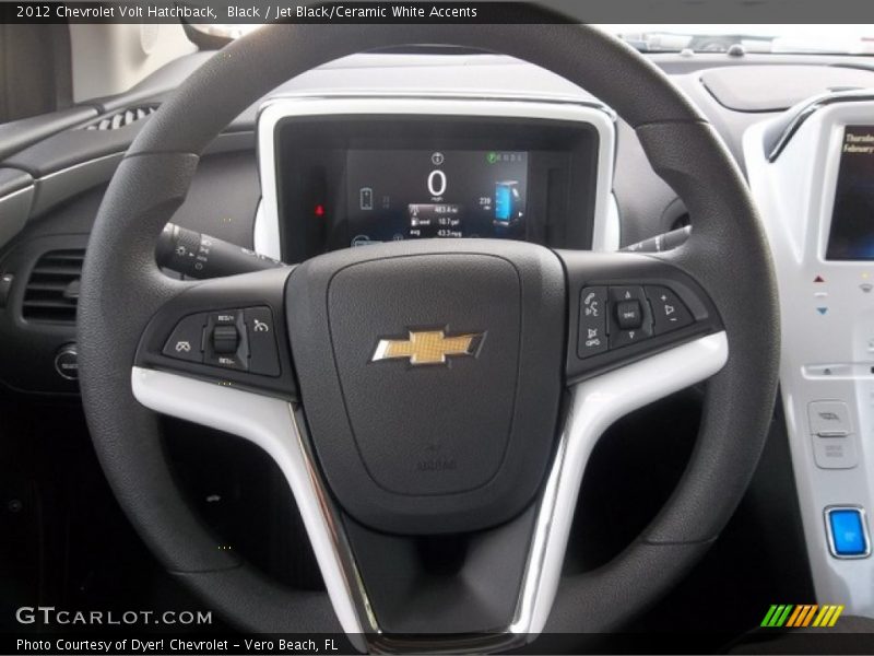 Black / Jet Black/Ceramic White Accents 2012 Chevrolet Volt Hatchback