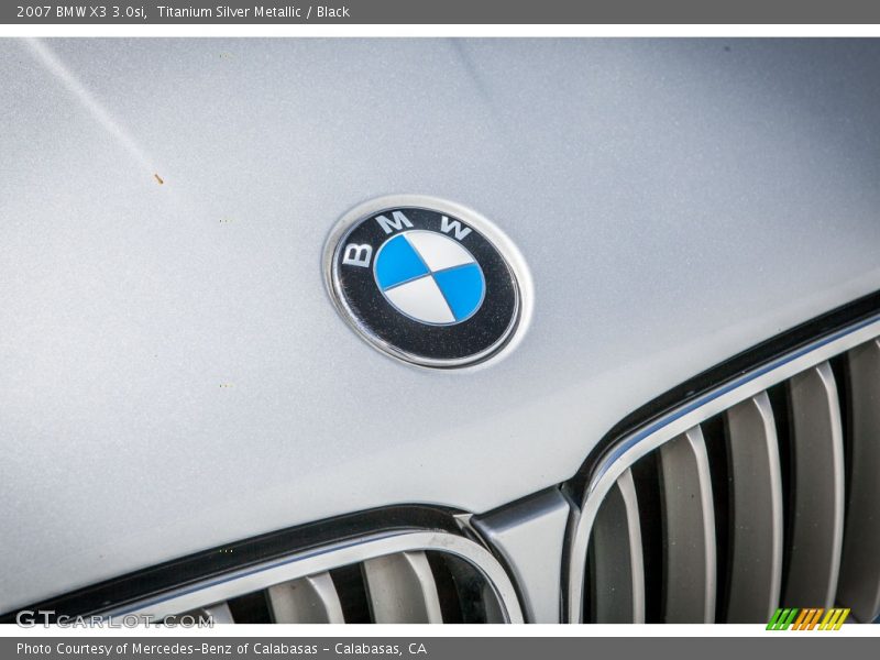 Titanium Silver Metallic / Black 2007 BMW X3 3.0si