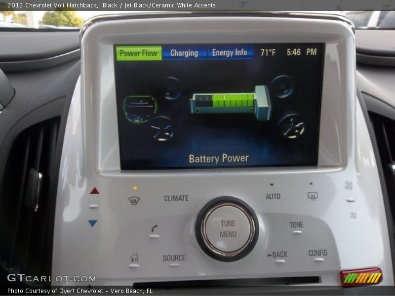 Black / Jet Black/Ceramic White Accents 2012 Chevrolet Volt Hatchback